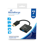 Καλώδιο MediaRange SVGA to DisplayPort converter, VGA socket/DP plug, 15cm, black