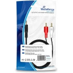 MediaRange Cable 3.5mm male - 2x RCA male 1m