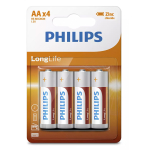 Philips LongLife Zinc chloride μπαταρίες R6L4B/10 AA R6 Mignon, 4τμχ