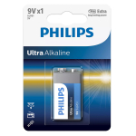 Philips Ultra αλκαλική μπαταρία 6LR61E1B/10, 6LR61 9V, 1τμχ