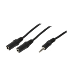Cable Audio 3.5mm M/2x3.5mm F 0.2m Logilink