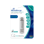 MediaRange USB 3.1 Combo Flash Drive with USB Type-C™ plug, 64GB