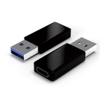 Powertech Adapter USB 3.0 male σε USB Type-C female, μαύρο