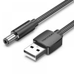 VENTION USB To DC 5.5mm Barrel Jack Power Cable 1M,Black