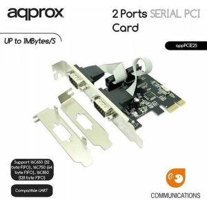 Approx Κάρτα PCIe σε 2 θύρες RS232 DB9 Serial